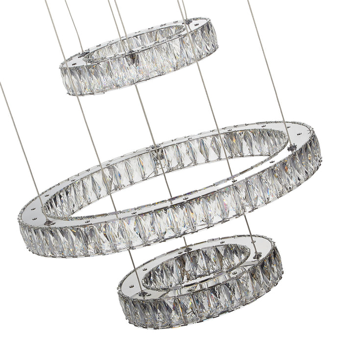 Michael Amini Lighting - Galaxy Modern 49" Crystal Chandelier - Chrome