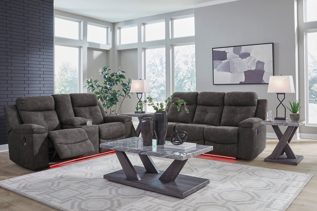 Brysonview Reclining Sofa and Loveseat w/Console