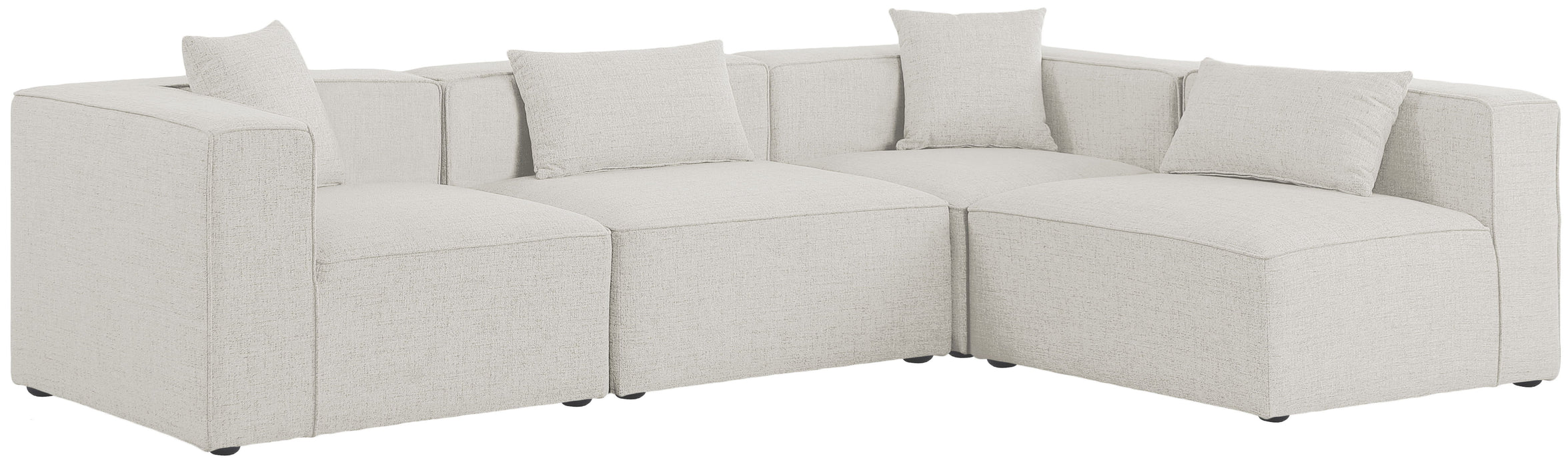 Cube - Linen 4 Piece Modular Corner Sectional