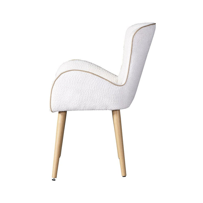 Adalynn - Side Chair Set of 2) - Beige Boucle & Oak