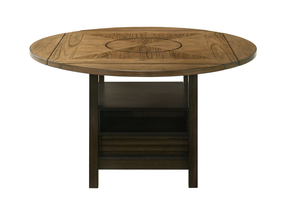 Oakly - Counter Height Table - Charcoal / Light Brown