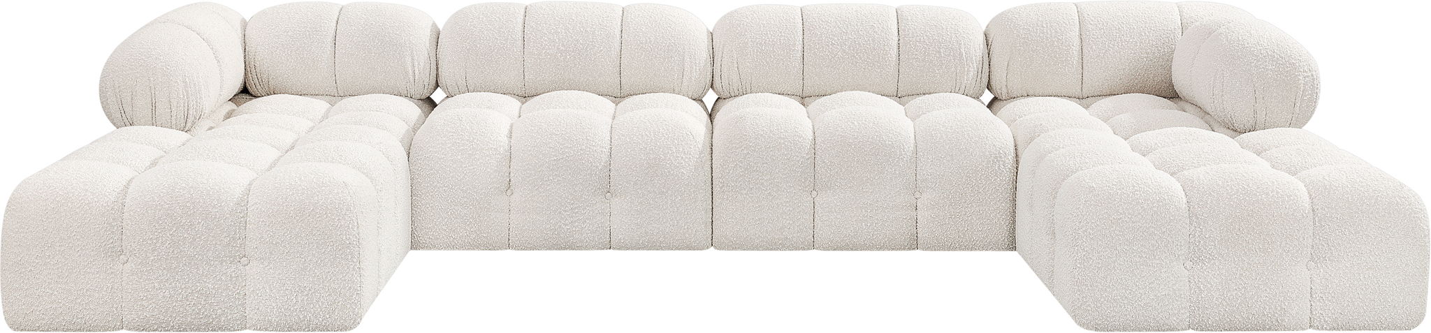 Ames - 6 Piece Fabric Modular U-Shaped Sectional