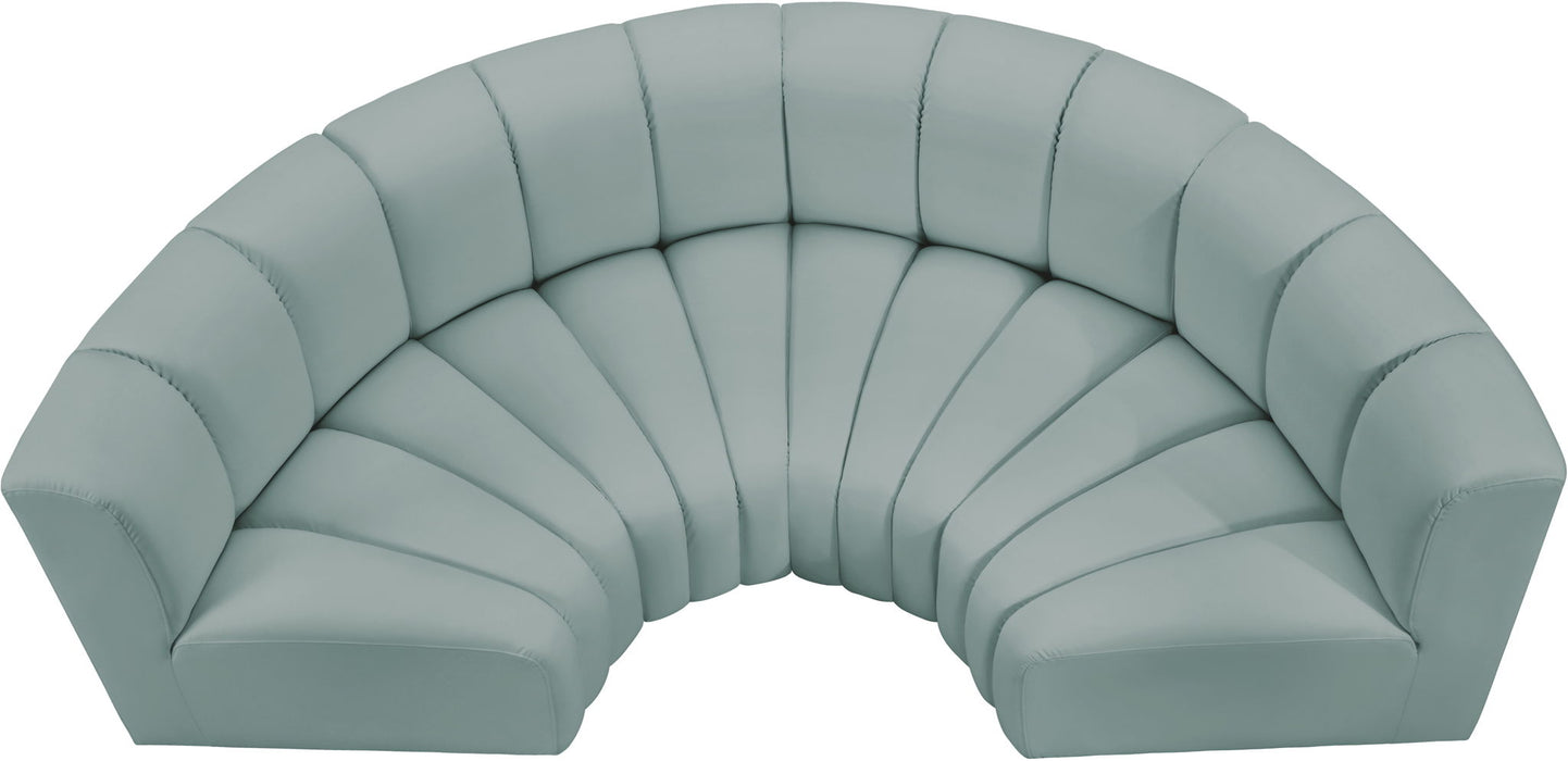 Arc - Faux Leather 4 Piece U-Shaped Modular Sofa