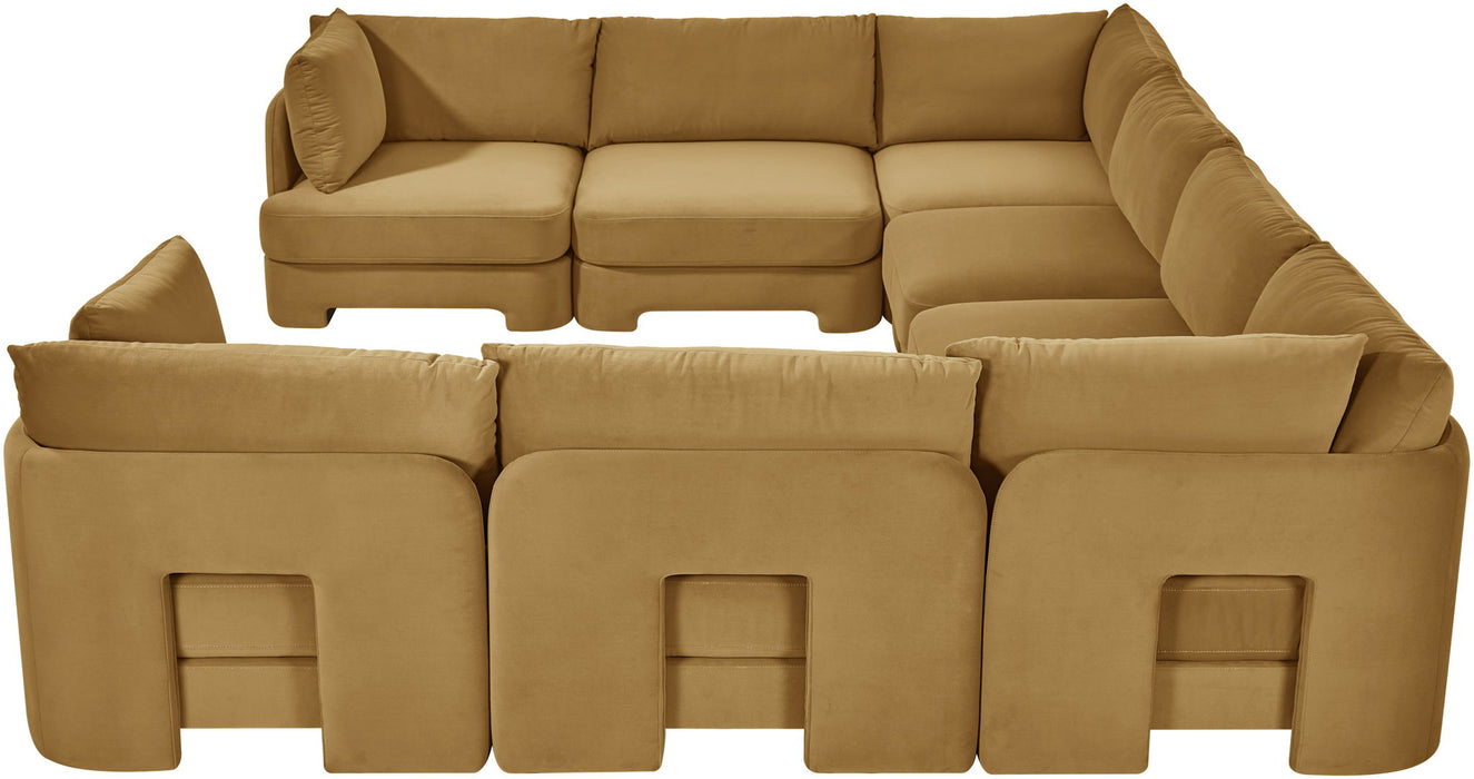 Hammond - Velvet Performance Fabric Upholstered 8 Piece U-Shaped Sectional