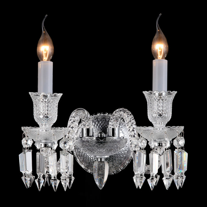 Michael Amini Lighting - Treviso 2-Light Traditional Crystal Wall Sconce - Clear