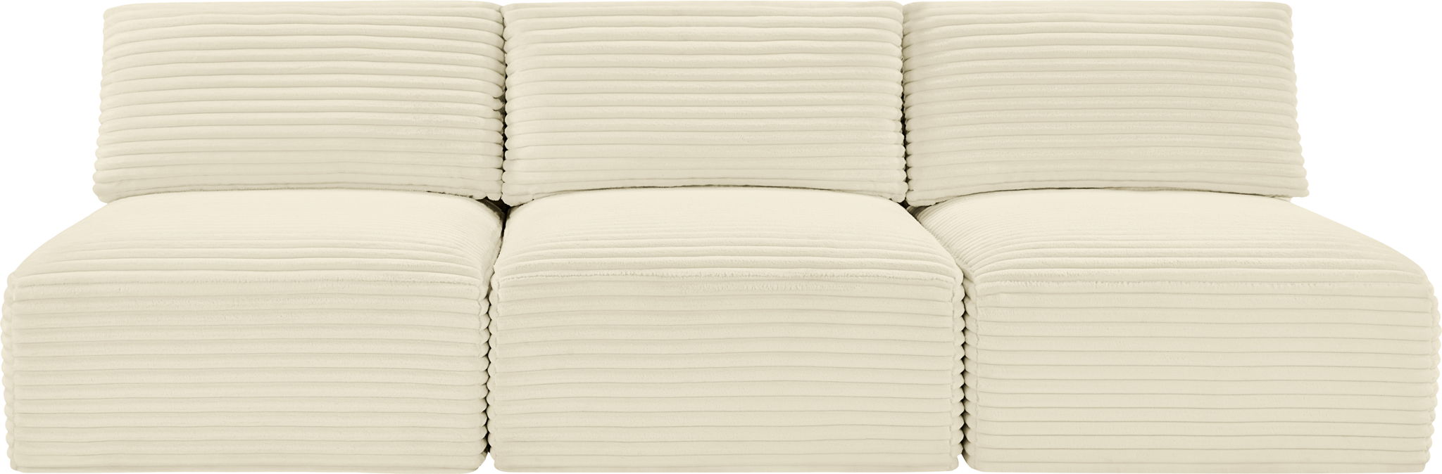 Shaggy - 3 Seat Modular Armless Sofa