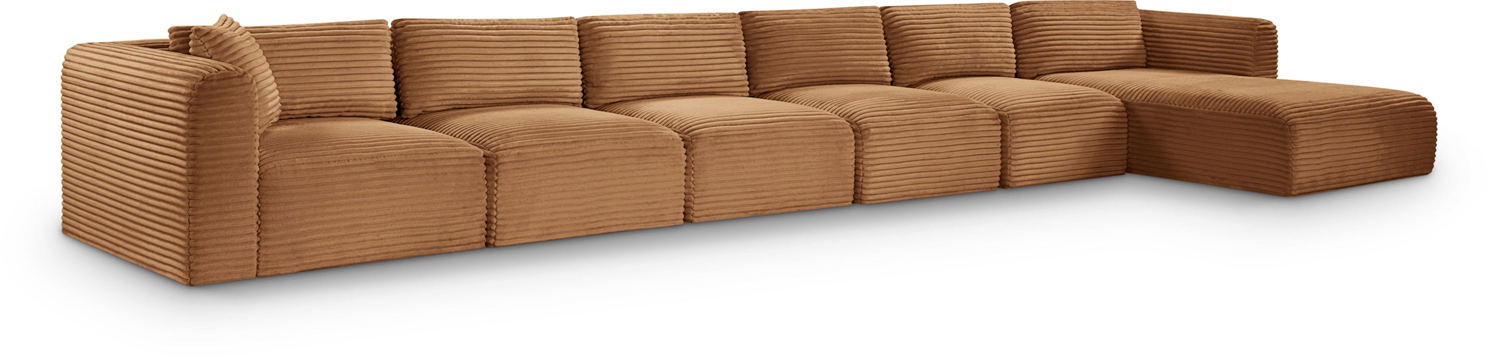 Shaggy - Fabric 6 Piece Modular Sectional With Chaise