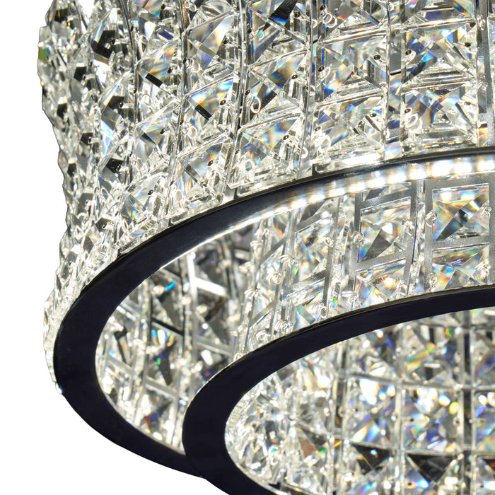 Michael Amini Lighting - Galaxy Oval LED Crystal Chandelier - Chrome
