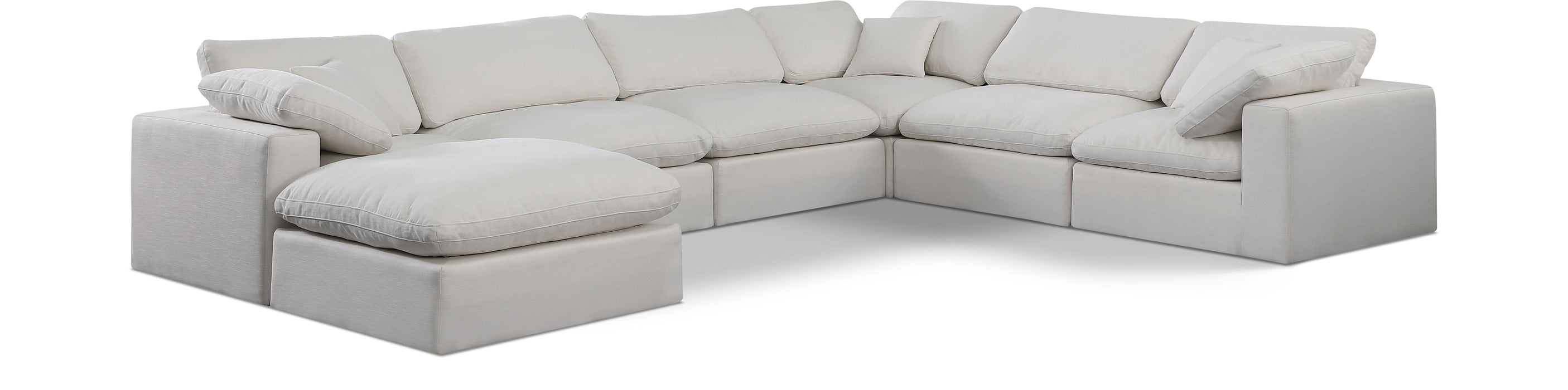 Comfy - 7 Piece Linen Modular Sectional With Chaise
