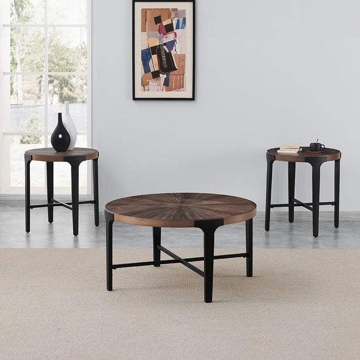 Chevron - 3 Piece Table Set - Brown