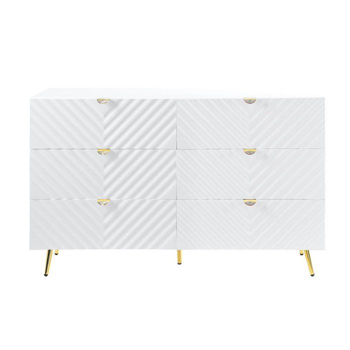 Gaines - 55" Dresser - White High Gloss