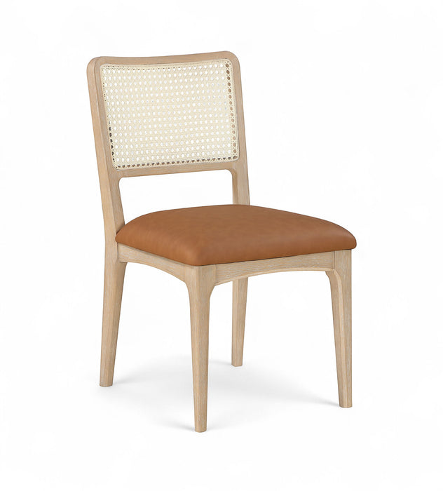 Atrium - Upholstered Seat Dining Chair With Brushed Natural Base (Set of 2)