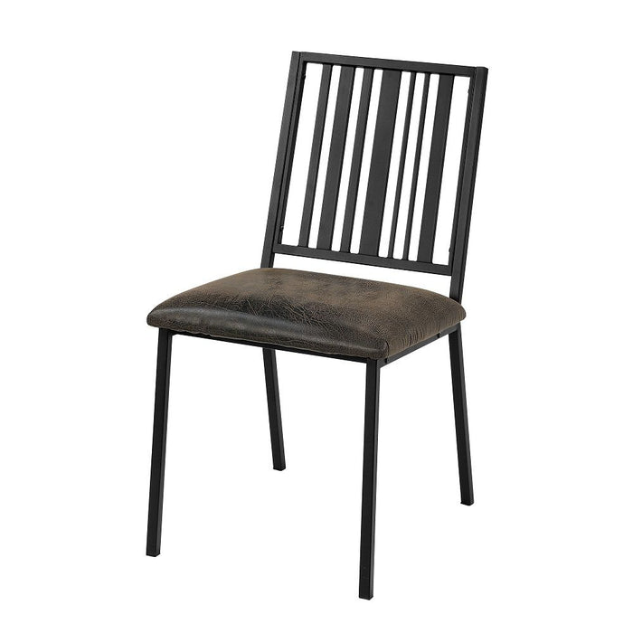 Zudora - Side Chair Set of 2) - Synthetic Leather & Black
