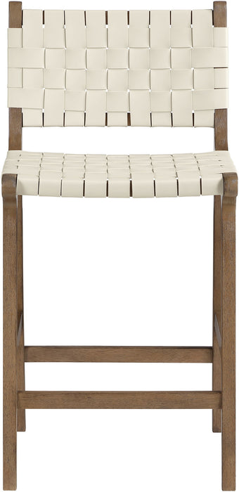 Entwine - Vegan Leather Upholstered Counter Stool - Painted Brown