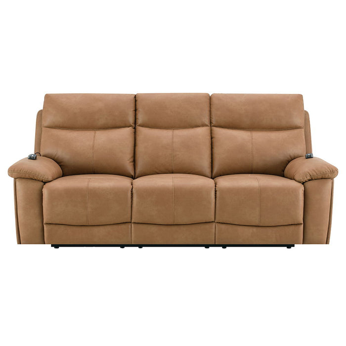 Chavis - Power Motion Sofa With USB & Power Headrest - Brown