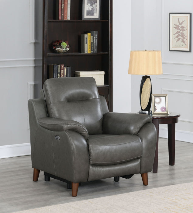 Trento - Dual Power Recliner - Charcoal