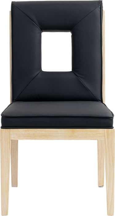 Gwendolyn - Faux Leather Dining Side Chair With Natural Frame (Set of 2)