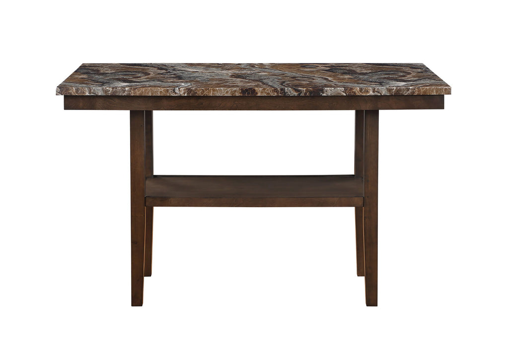 D4355 - 7 Piece Dining Room Set (Bar Table With 6 Bar Stools) - Dark Brown