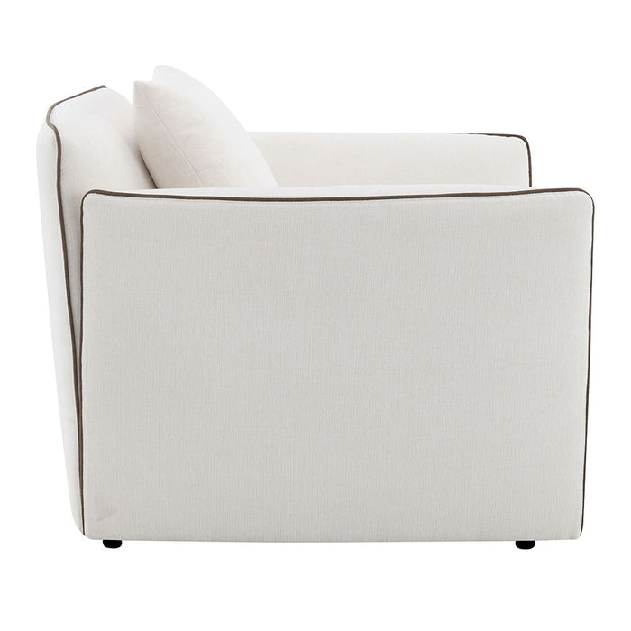Yolanda - Chair With Pillow - Beige Chenille