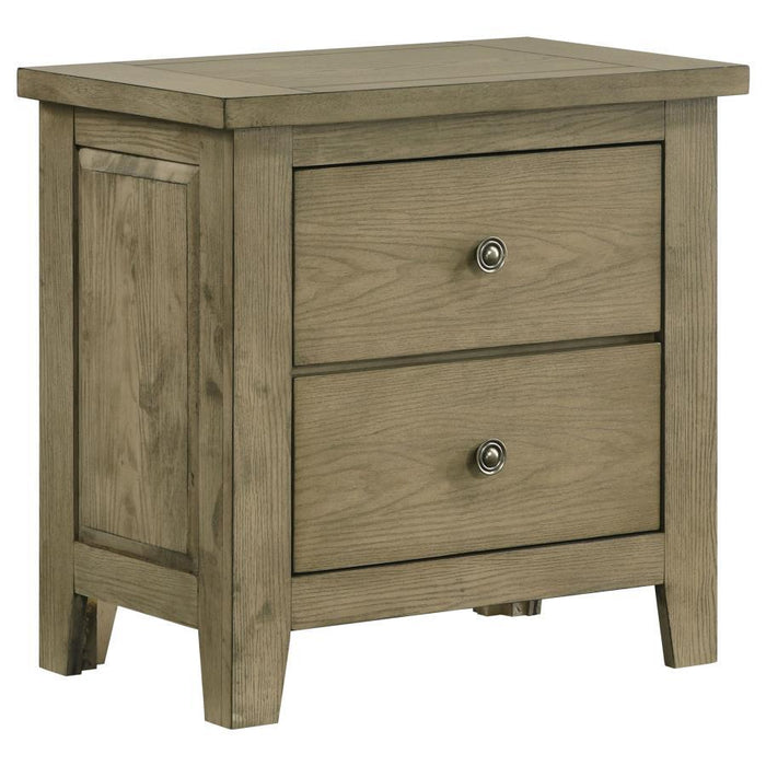 Hazlewood - 2-Drawer Nightstand Bedside Table - Vineyard Oak