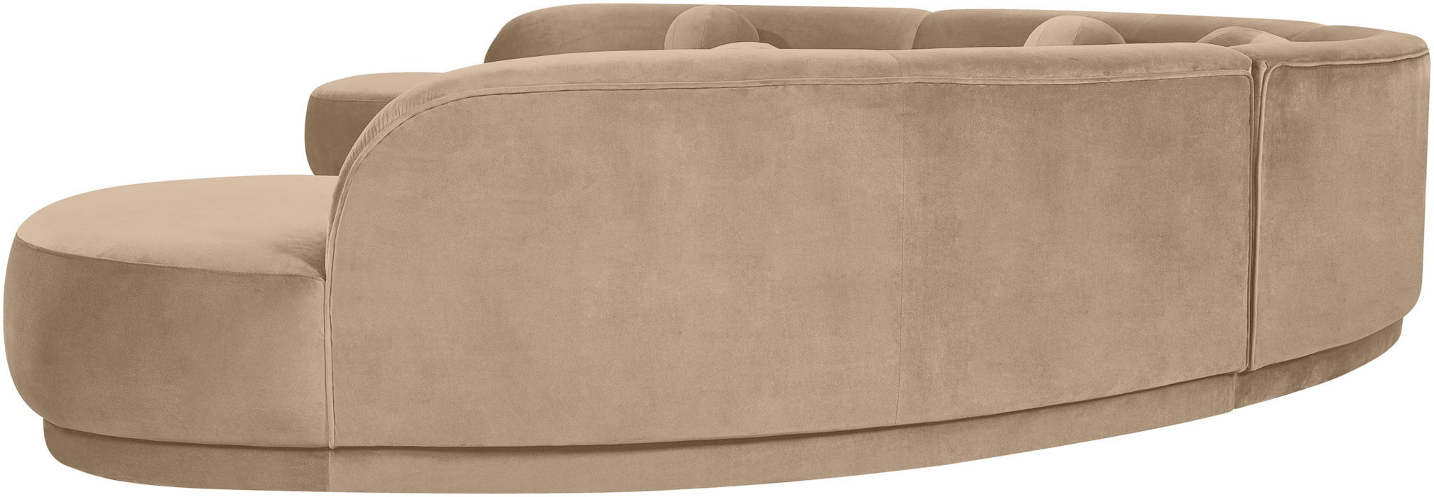 Avra - 189" Velvet Performance Fabric Upholstered Sectional