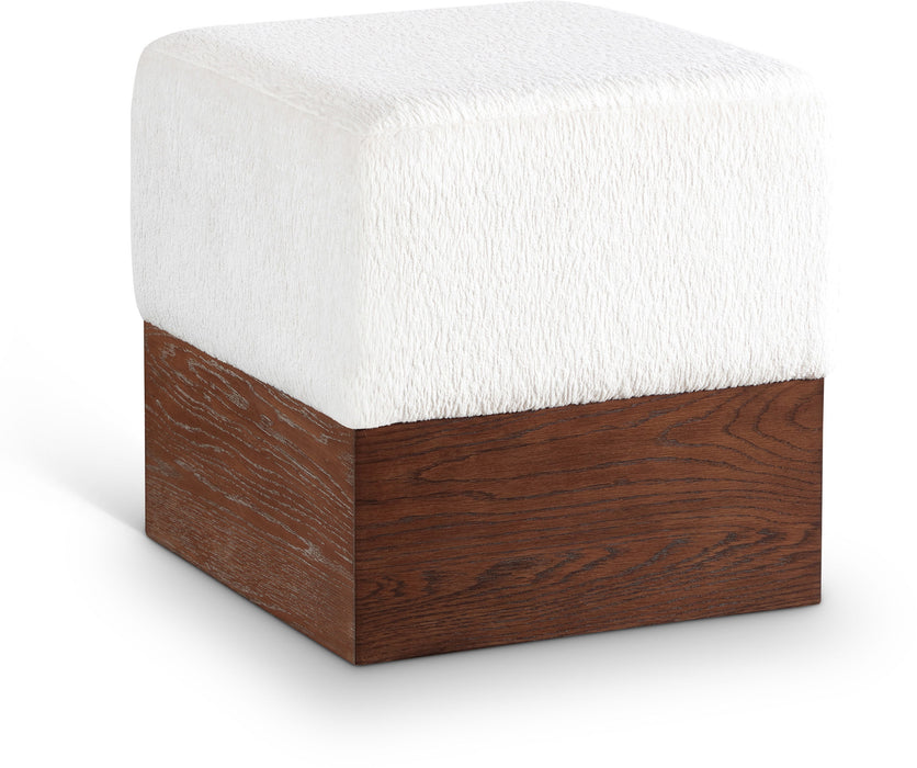 Havre - Ottoman / Stool With Brown Base