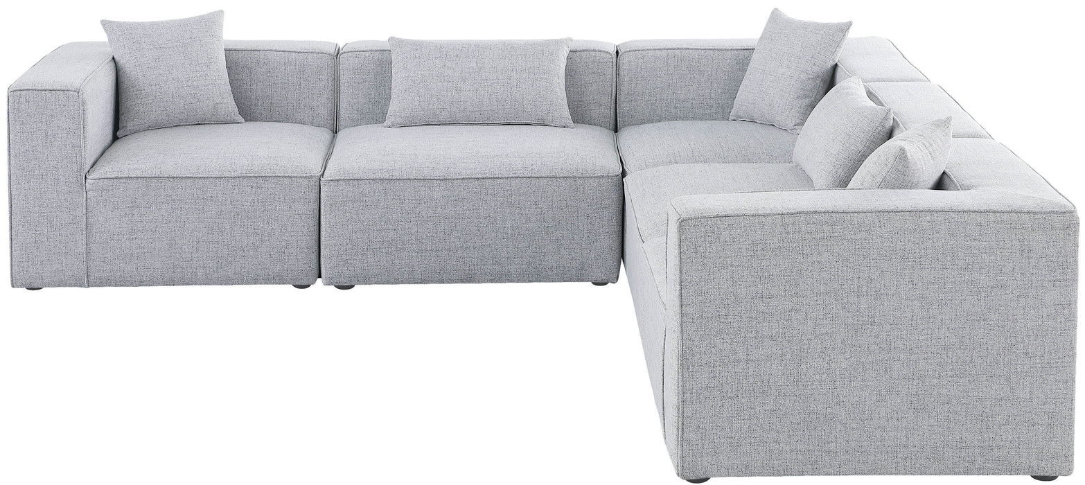 Cube - Linen 5 Piece Modular Corner Sectional