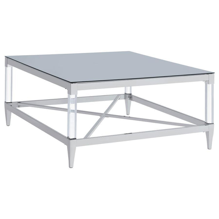 Lindley - Square Tempered Mirror Acrylic Table