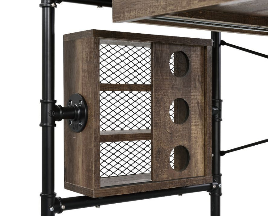 Endang - Writing Desk - Weathered Oak & Black