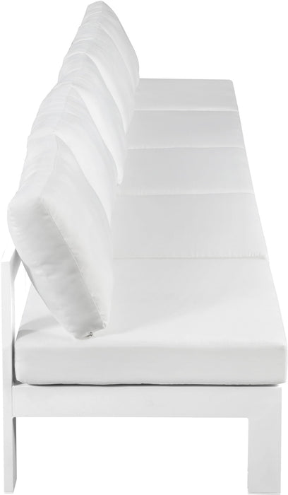 Nizuc - Outdoor Patio 5 Seat Modular Armless Sofa With White Frame