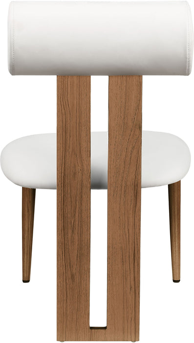 Dario - Faux Leather Dining Chair With Brown Frame (Set of 2)