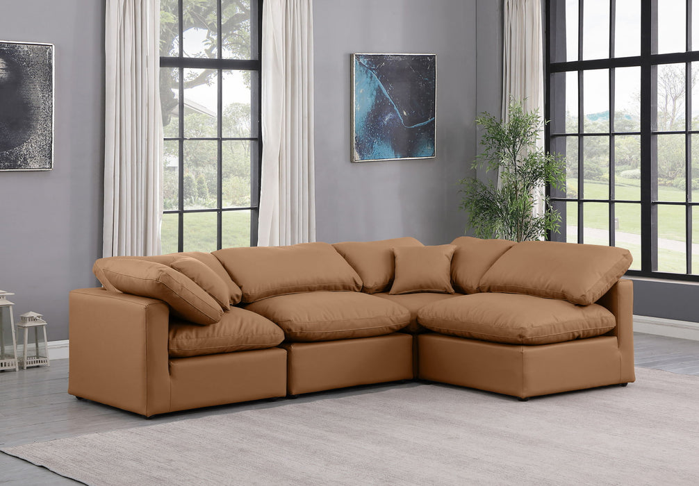 Indulge - Faux Leather 4 Piece Modular Sectional
