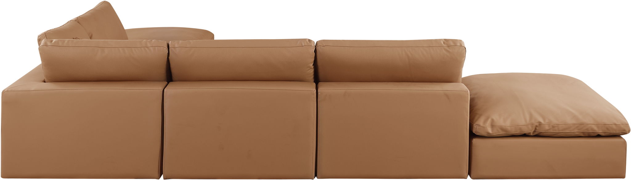 Comfy - 6 Piece Faux Leather Modular Sectional