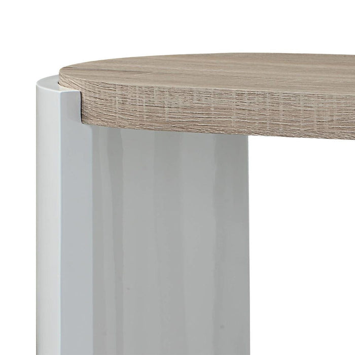 Zoma - Sofa Table - Oak & White High
