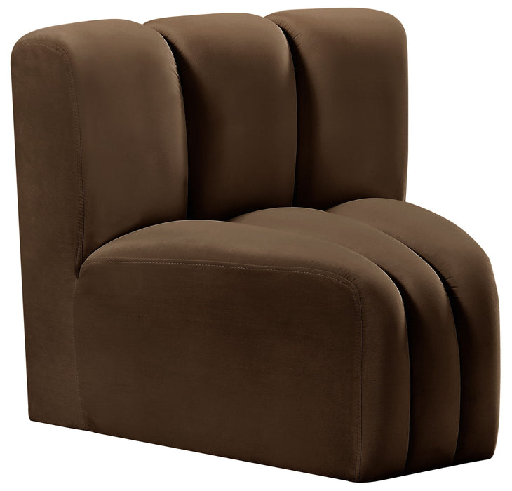 Arc - Velvet Curved Corner Chair