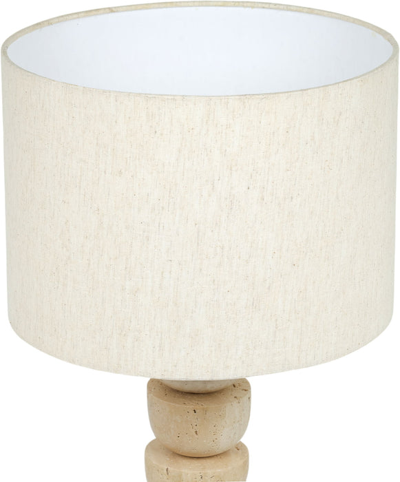 Opus - Linen Textured Fabric And Brass Table Lamp