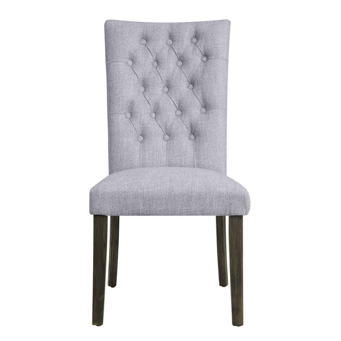 Merel - Side Chair Set of 2) - Gray Linen & Gray Oak