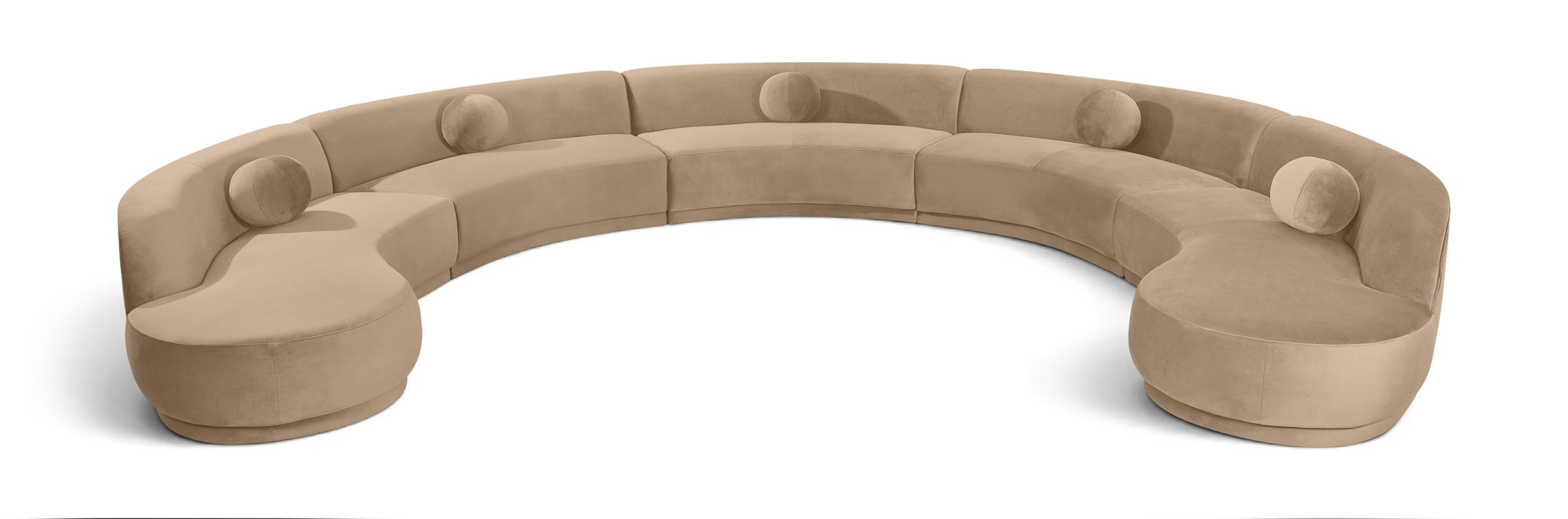 Avra - 192" Velvet Performance Fabric Upholstered Sectional