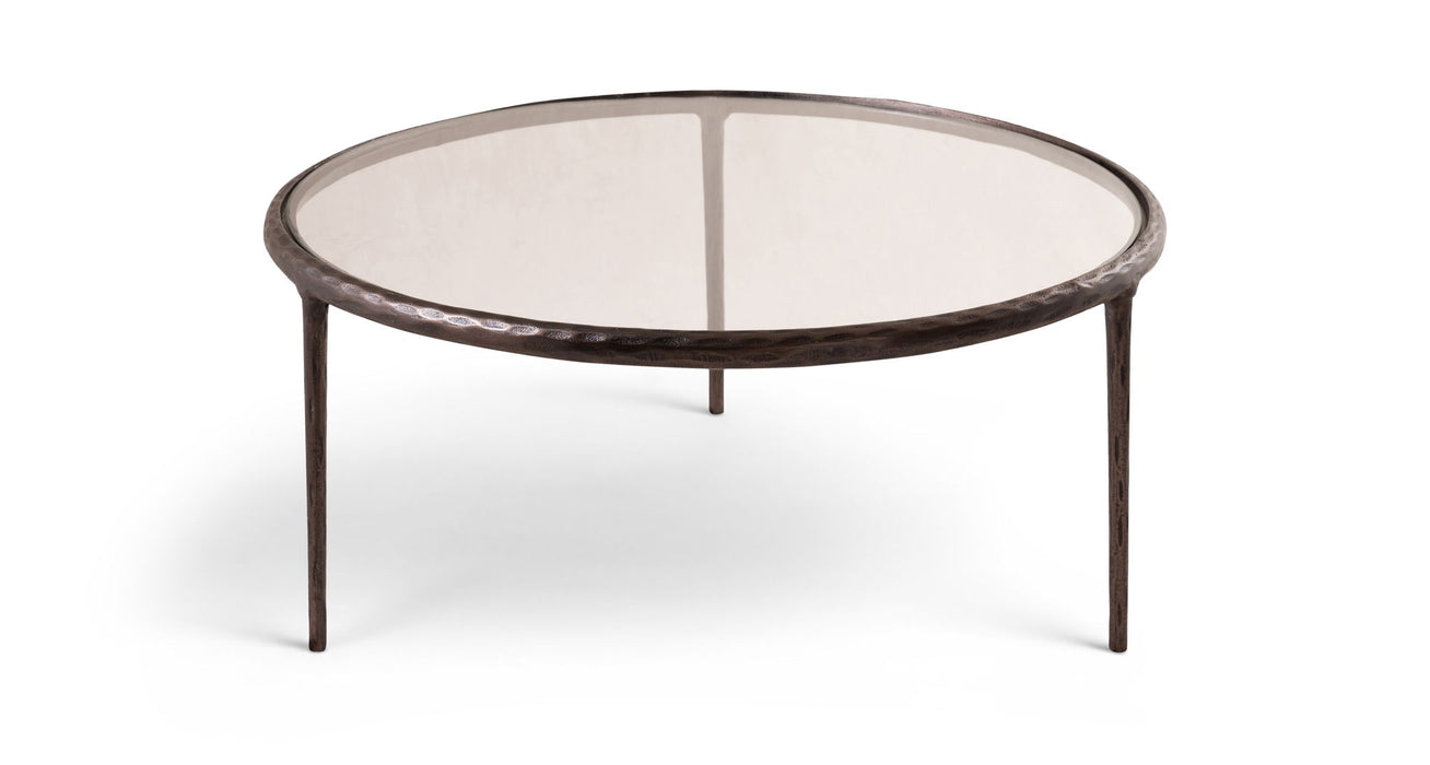 Evren - Glass Top And Aluminum Base Coffee Table