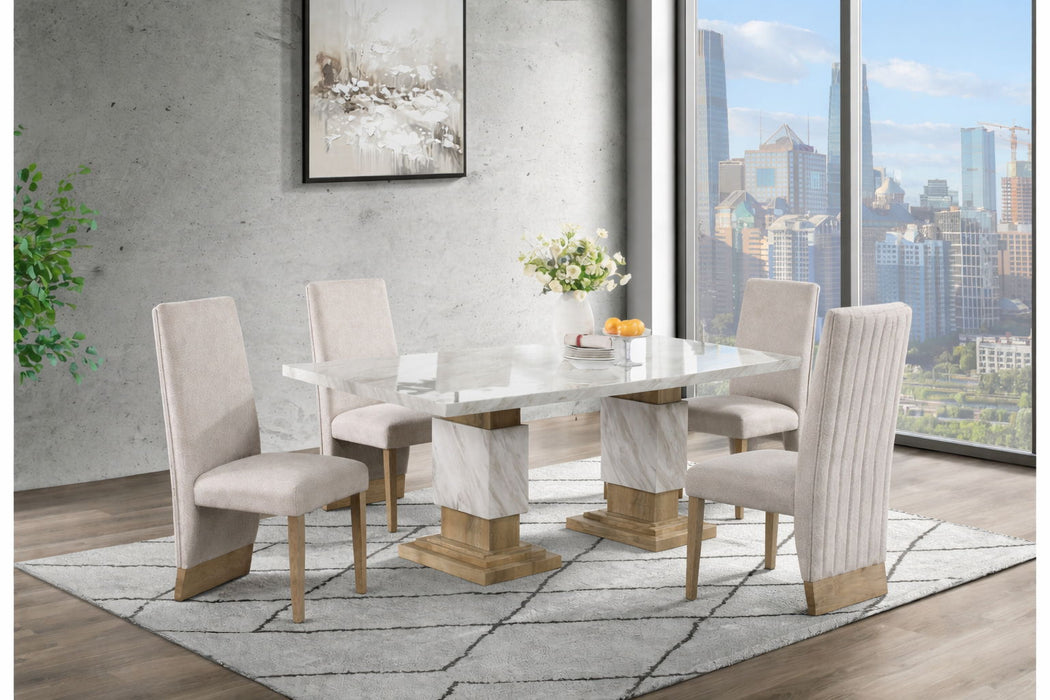 D12 - 5 Piece Dining Room Set (Dining Table And 4 Dining Chairs) - Natural