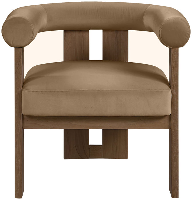 Arienzo - Performance Fabric Upholstered Accent Chair - Walnut Base