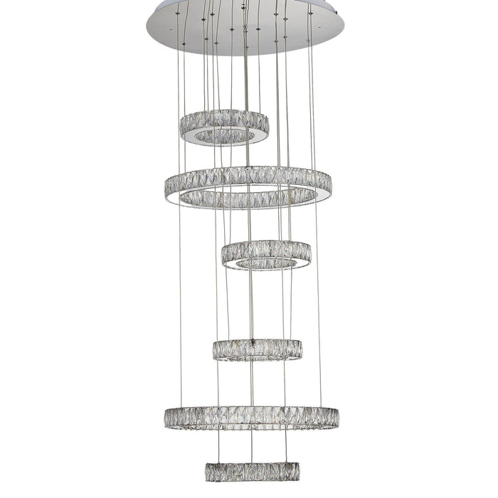 Michael Amini Lighting - Galaxy Modern 49" Crystal Chandelier - Chrome