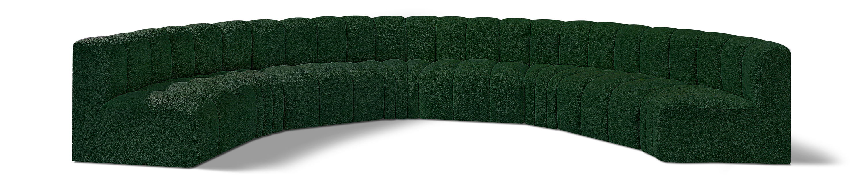 Arc - Boucle Fabric 8 Piece U-Shaped Modular Sofa