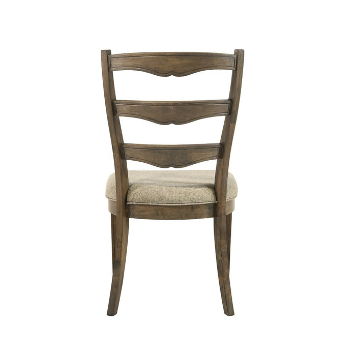 Parfield - Side Chair Set of 2) - Fabric & Weathered Oak