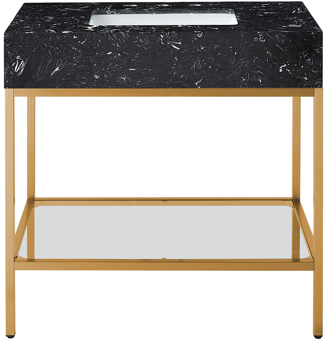 Marmo - Engineered Marble Bathroom Vanity With Gold Base