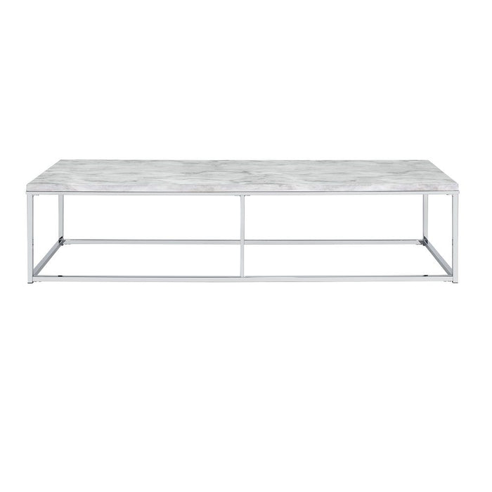 Voleta - Coffee Table - Engineered Stone Top & Chrome