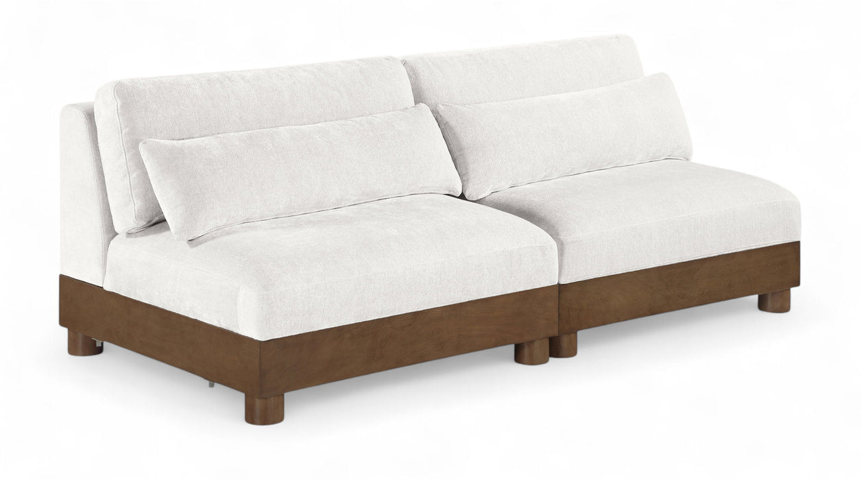 Turin - Fabric Upholstered Modular Armless Loveseat