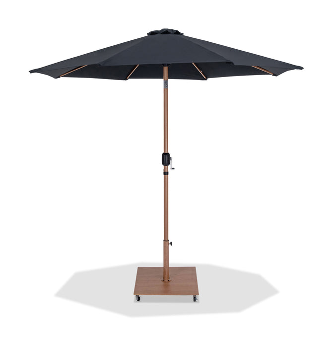 Fiji - Aluminum Patio Umbrella With Square Teak Base