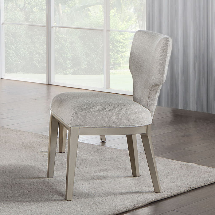 Kasa - Side Chair Set of 2) - Linen & Champagne