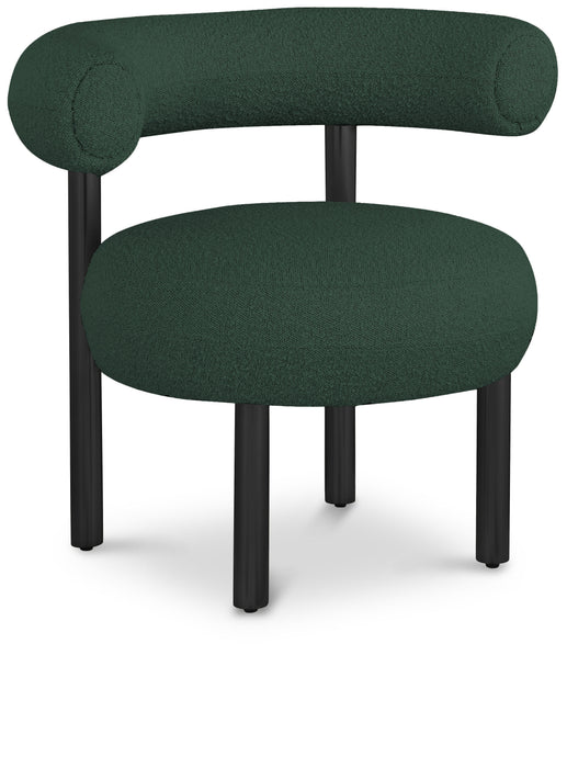 Bordeaux - Boucle Fabric Accent Chair With Black Legs